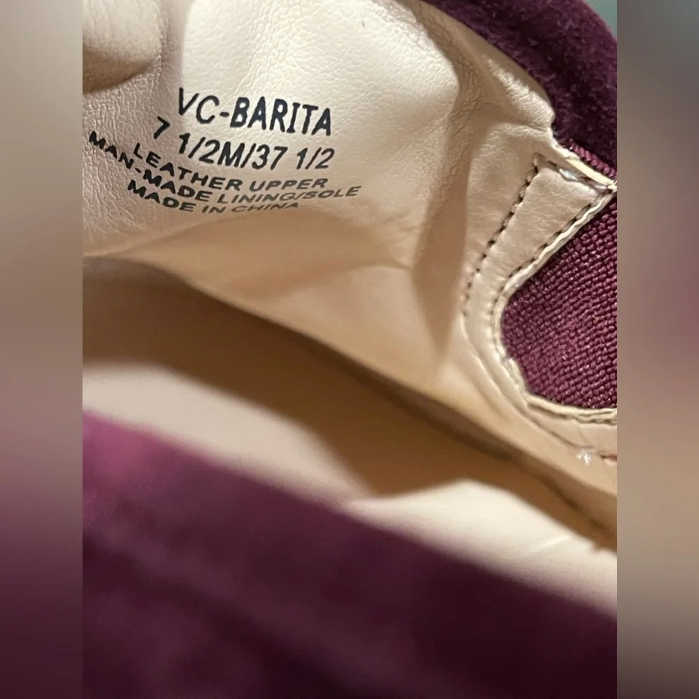 NEW Vince Camuto Burgundy Barita Suede SlipOn Studded Sneaker Size 7.5 - Picture 9 of 9